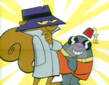 Secret squirrel and Morocco Mole, as voiced by Mel Blanc and Paul Frees